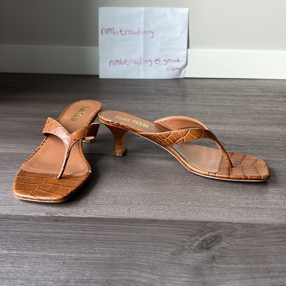 Paris Texas made in Italy 🇮🇹 size 9M(39) textured brown leather thong slipper